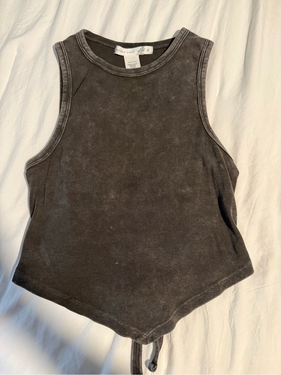 Altar'd State Tops - Altar’d State Charcoal Open Back Tie Crop Tank Top M
